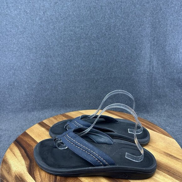 OluKai Hokua Sandals Mens Flip Flops Thong Style Comfort Summer Blue US 10 - Picture 5 of 8